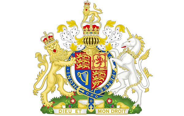 Wappen SM König Charles III., das die Hoflieferanten in England, Wales und Nordirland zeigen dürfen Wappen SM König Charles III.