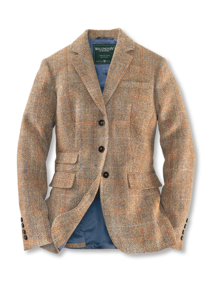 Fischgrat-Blazer aus Harris Tweed