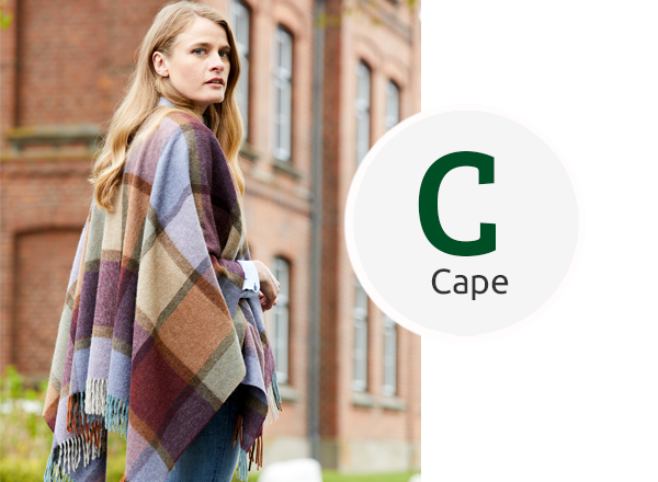 Kariertes Cape